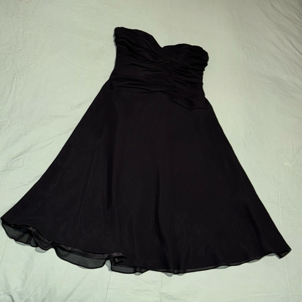 White House | Black Market Strapless Structured Chiffon Dress Womens Size 6